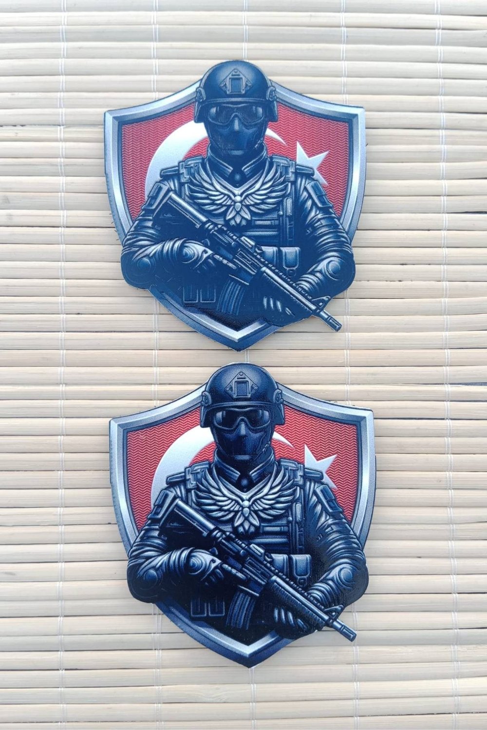 Ozel Harekat Ayyildiz Kabartmali 3D TPU Termoplastik Gogus Arma Pec Patch