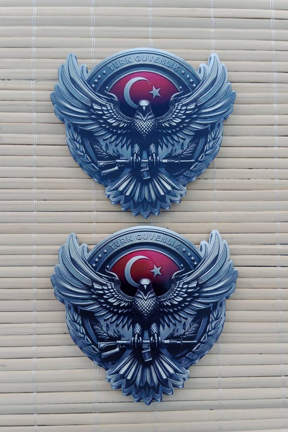 Turk Guvenlik Gokdogan Ayyildiz Kabartmali Tasarim 3D TPU Termoplastik Gogus Arma Pec Patch