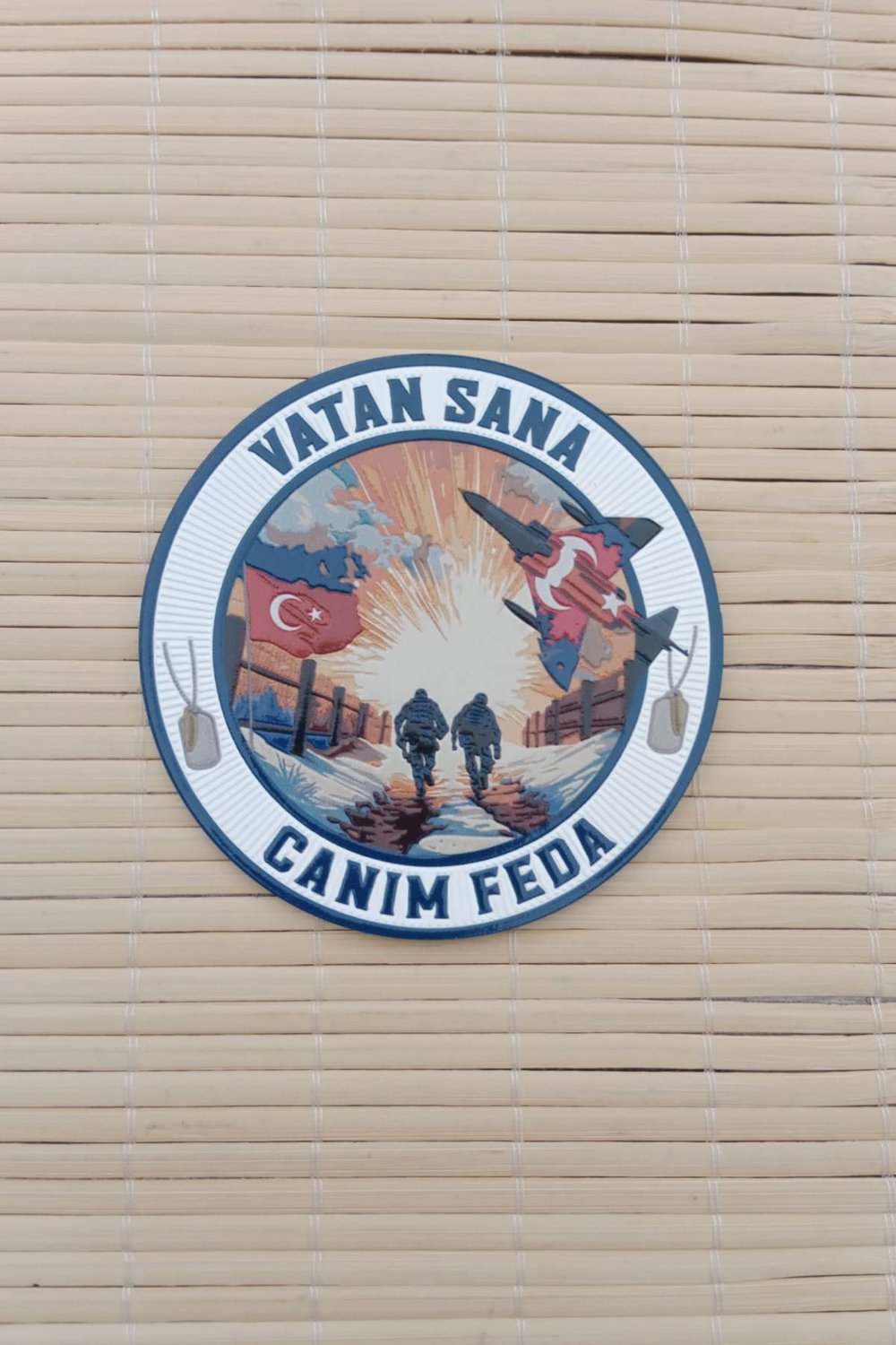 Vatan Sana Canim Feda 3d Termoplastik Silikon Kabartma Arma Pec Patch