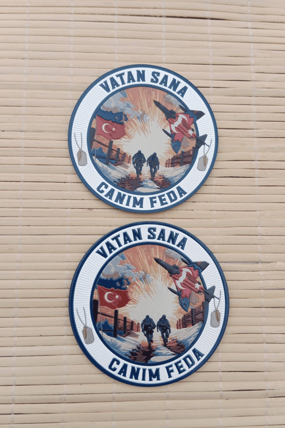 Vatan Sana Canim Feda 3d Termoplastik Silikon Kabartma Arma Patch Pec