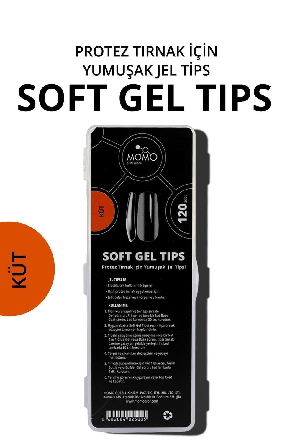 MOMO Professional Tırnak Soft Gel Tips 120 adet - Küt