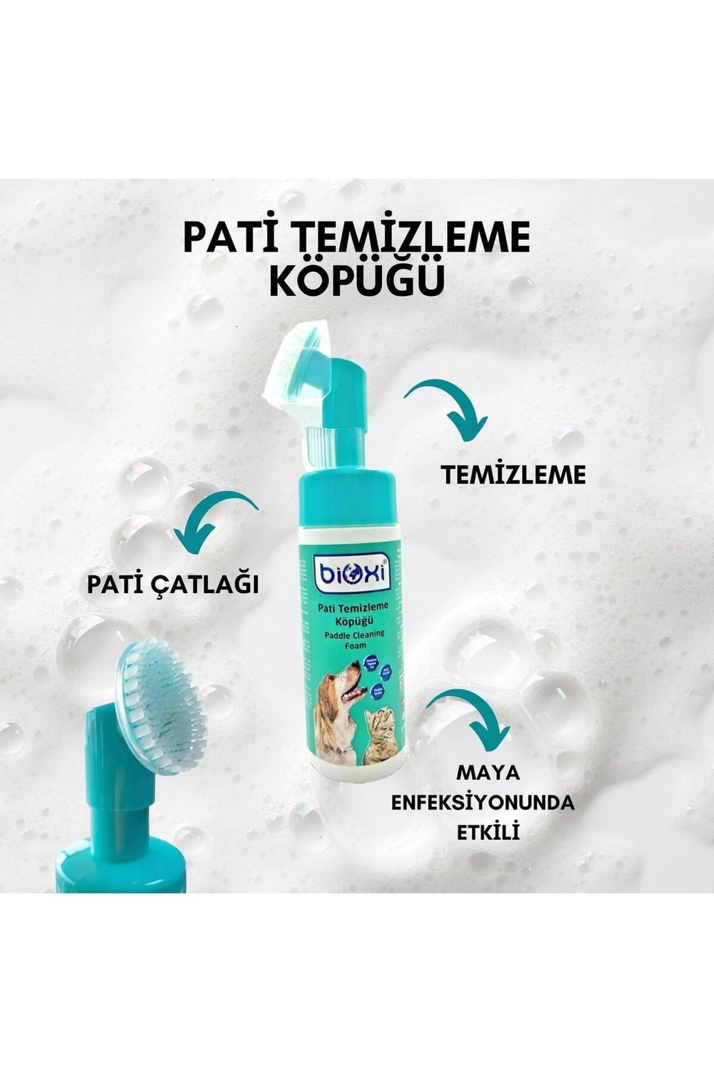 ® Pati Temizleme Köpüğü 150 ml 5,07 Floz Ucu Fırçalı Köpük Pompalı