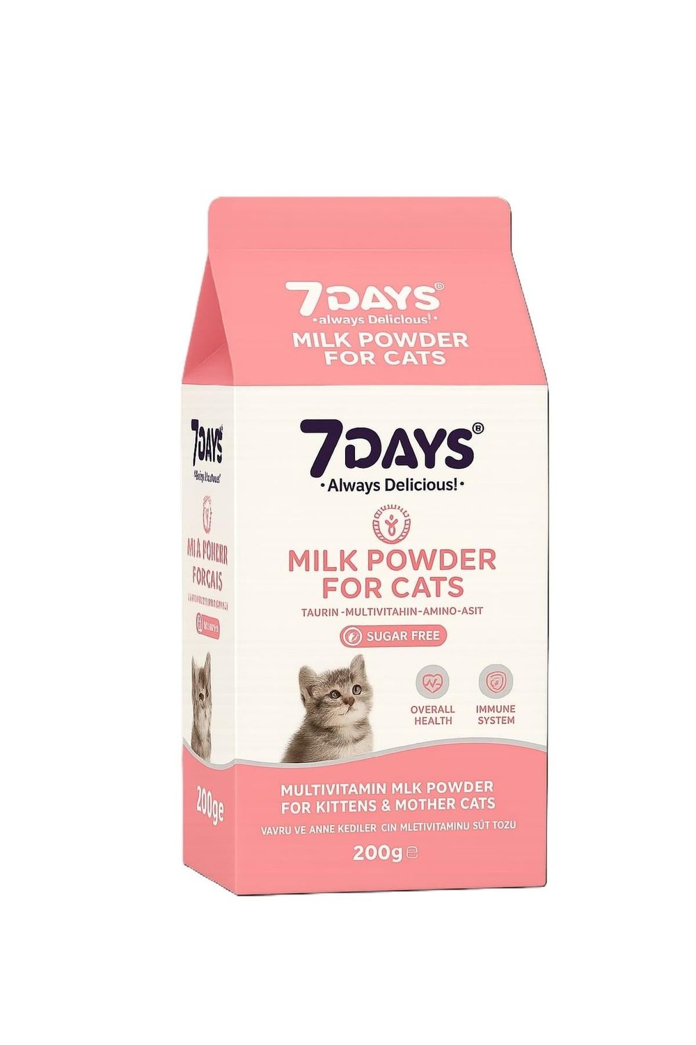 7 Days Yavru Ve Anne Kediler İçin Multivitaminli Süt Tozu 200 Gram