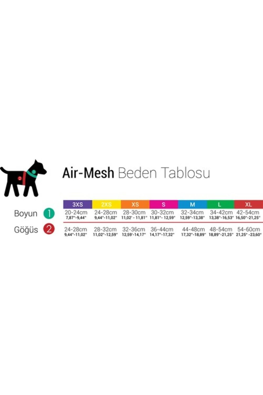 Air-mesh Harness Köpek Göğüs Tasması Neon Turuncu S