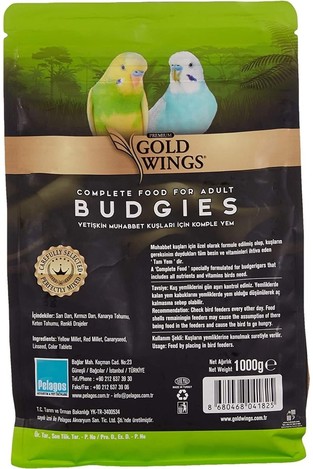Gold Wings Premium Muhabbet Yemi 1 Kg