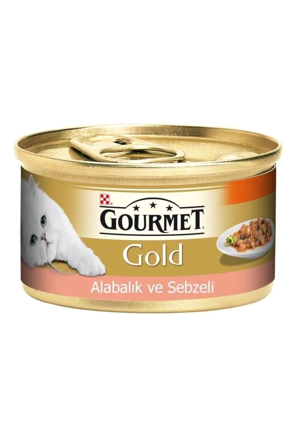 Gourmet Parça Etli Soslu Alabalık Ve Sebzeli Kedi Konservesi
