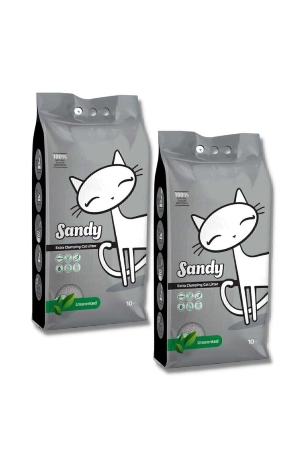 Parfümsüz Ekstra Topaklanan Sodyum Bentonit Kedi Kumu 10 Kg X 2 Adet