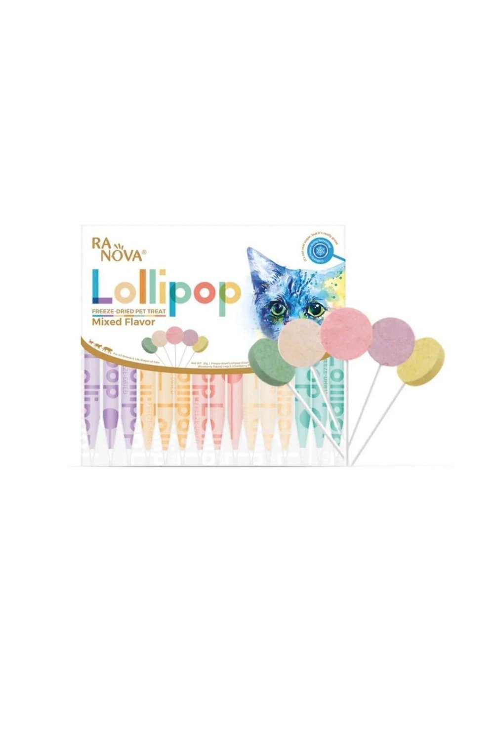 Ranova karışık lolipop kedi 15 li