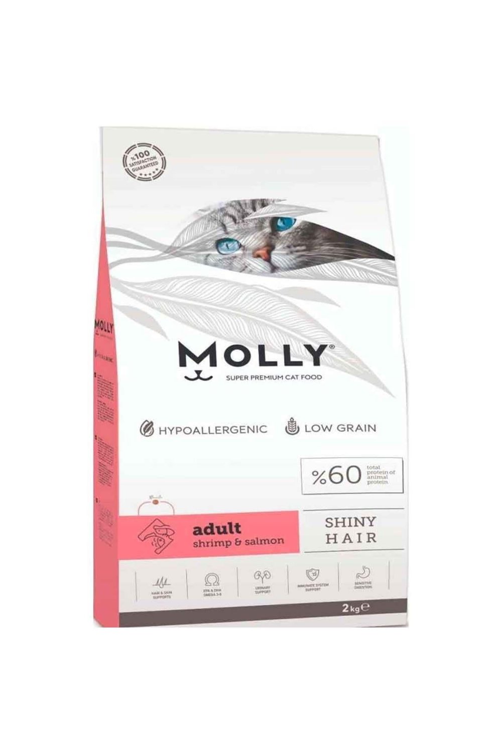 Shiny Hair Somonlu ve Karidesli Düşük Tahıllı Yetişkin Kedi Maması 2kg