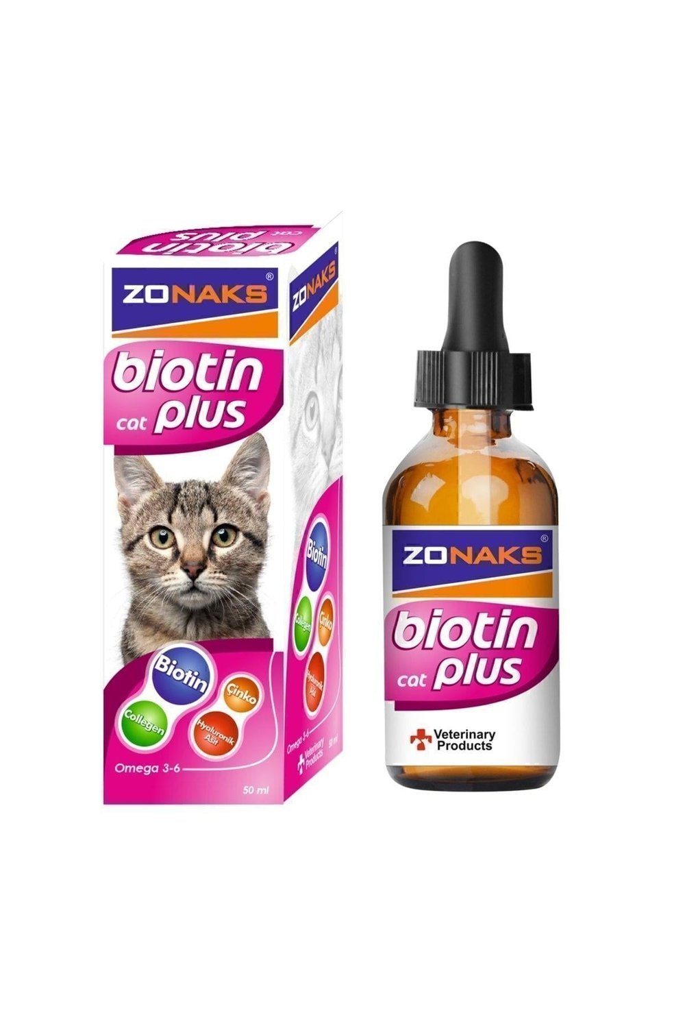 Yetkili Satıcı - Zonaks Kedi Tüy Dökümü Azaltıcı Biotin 50 ml