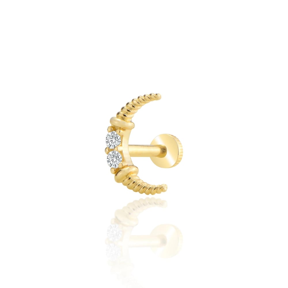 Tasarım ay model tragus piercing