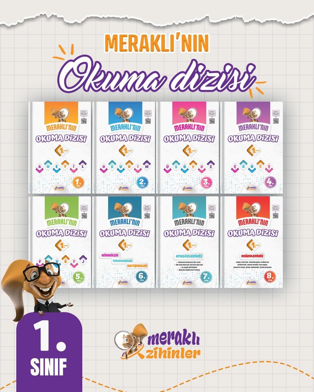 1.SINIF MERAKLININ OKUMA DİZİSİ SET (8 HIKÂYE)