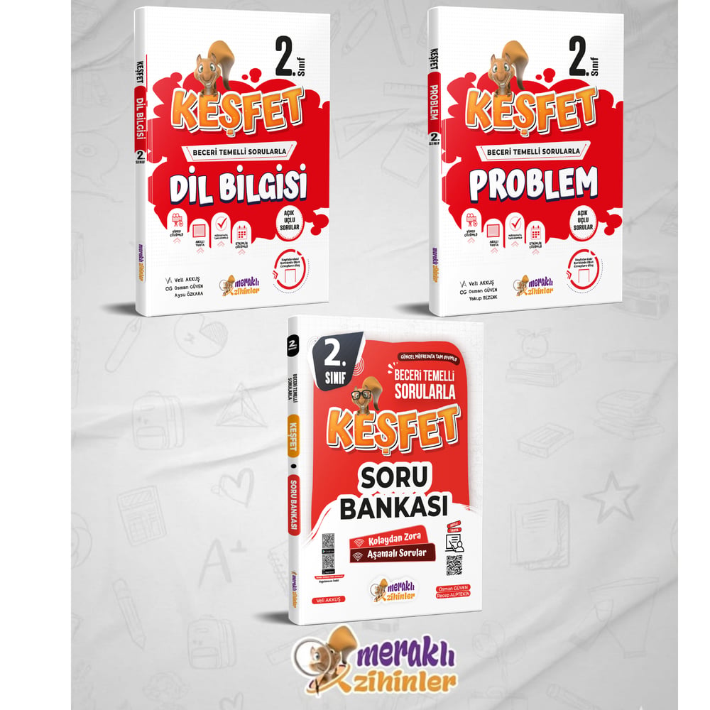 2.SINIF TÜM DERSLER SORU BANKASI+DİL BİLGİSİ+PROBLEM (3LÜ SET)