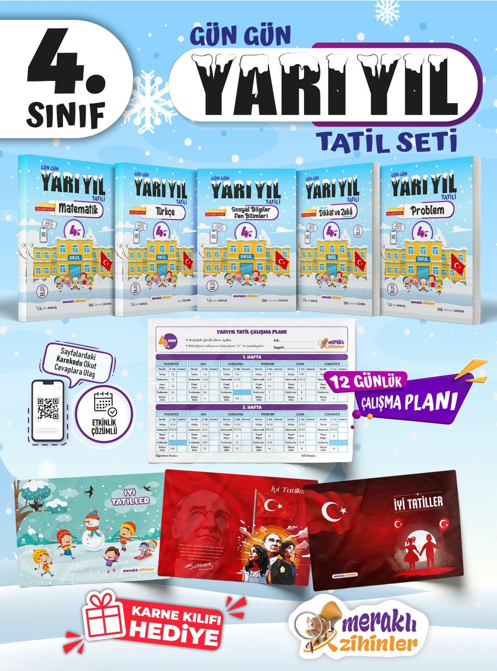 4.SINIF GÜN GÜN YARIYIL TATİL SETİ