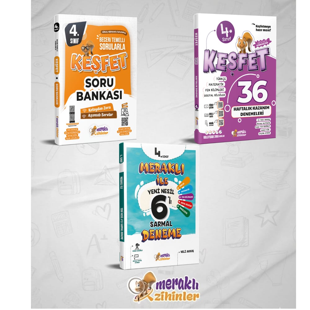 4.SINIF TÜM DERSLER+36 HAFTALIK KAZANIM DENEMESİ+6LI SARMAL DENEME ( 3LÜ SET)
