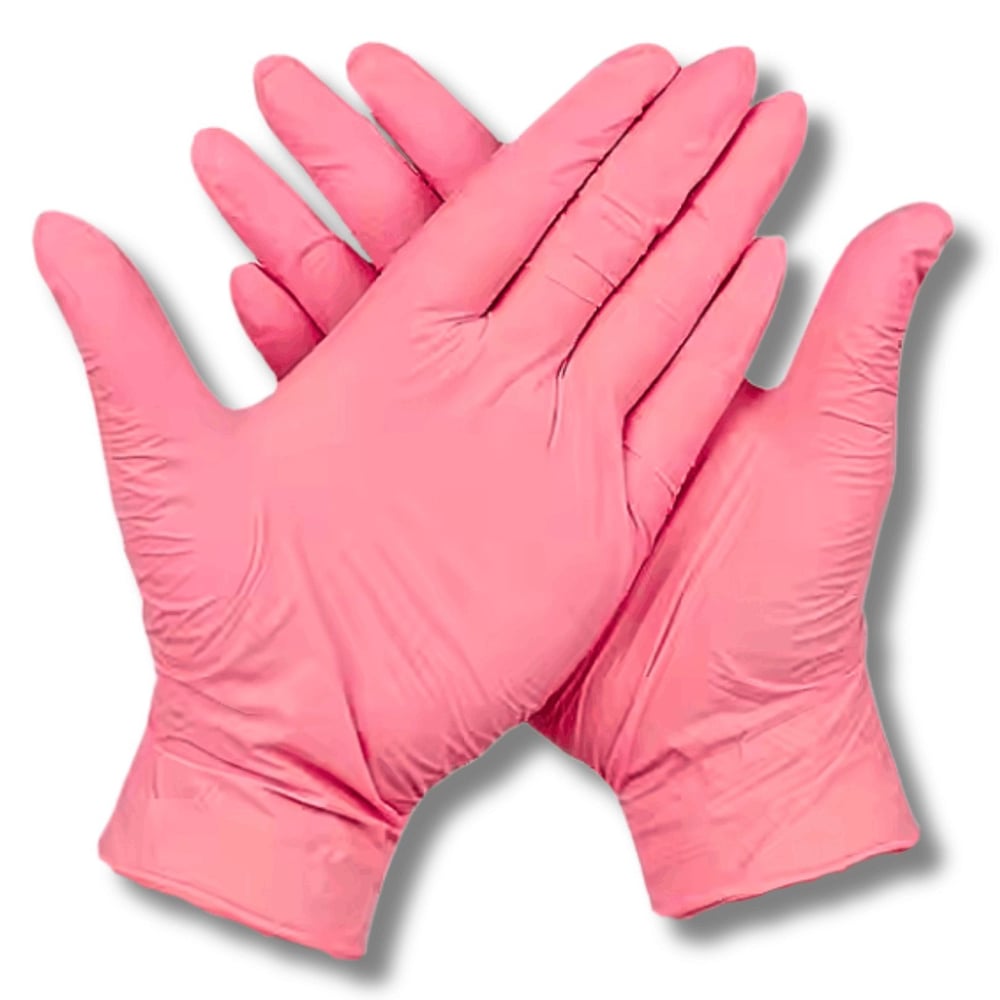 Pembe Nitril Eldiven S-M-L