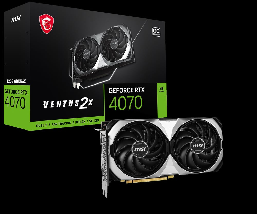 MSI NVIDIA GeForce RTX 4070 Ventus 2X E 12G OC 12 GB GDDR6X 192 Bit Ekran Kartı