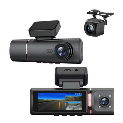 TECHSMART 4K 3 KAMERALI GPS WIFI ARAÇ İÇİ KAMERA