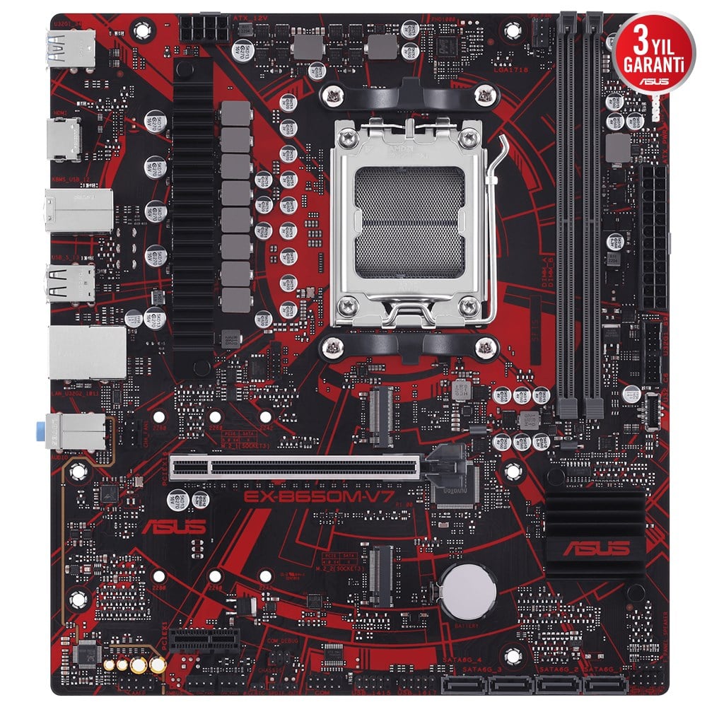 Asus EX-B650M-V7 AMD AM5 DDR5 Micro ATX Anakart