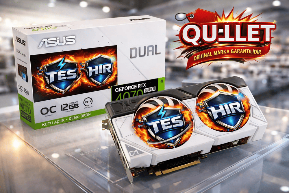 Asus GEFORCE DUAL RTX 4070 12GB 192bit GDDR6X 2550MHz OC HDMI 3xDP (DUAL-RTX4070-O12G-WHITE) DLSS3 EKRAN KARTI