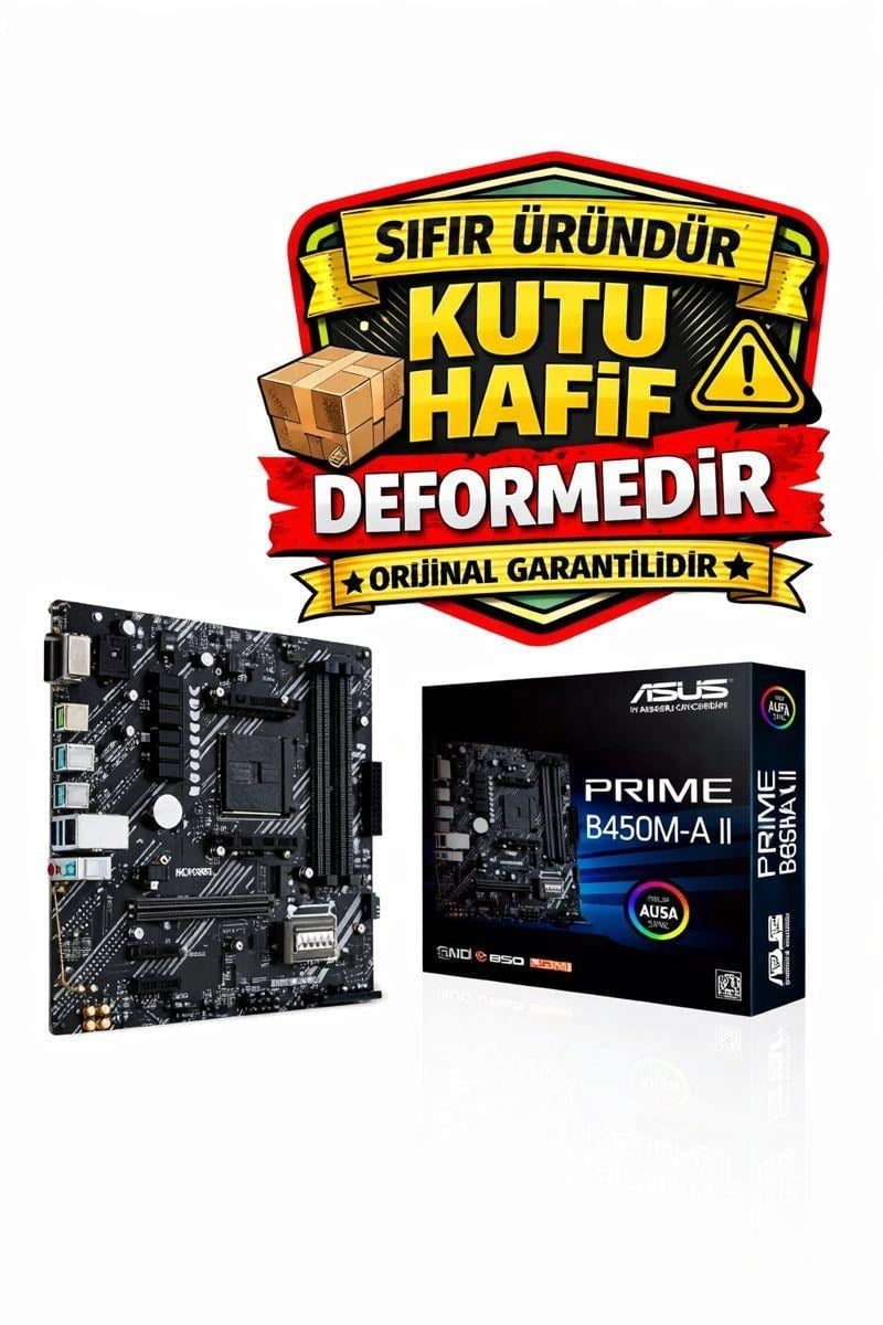 ASUS PRIME B450M-K II AMD B450 AM4 DDR4 4400 HDMI DVI VGA M2 USB3.2 mATX BIOS Flashback
