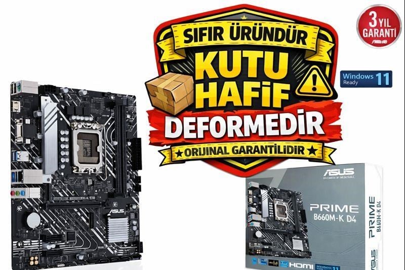 Asus Prime B660M-K D4 Intel LGA1700 DDR4 Micro ATX Anakart