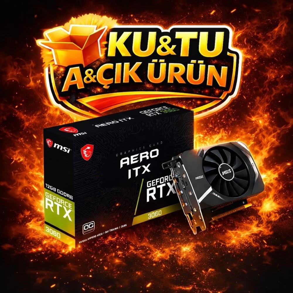 MSI GeForce RTX 3060 AERO ITX 12GB OC GDDR6 192-Bit DX12 PCIe 4.0 x16 (3xDP 1xHDMI) Mini ITX Ekran Kartı