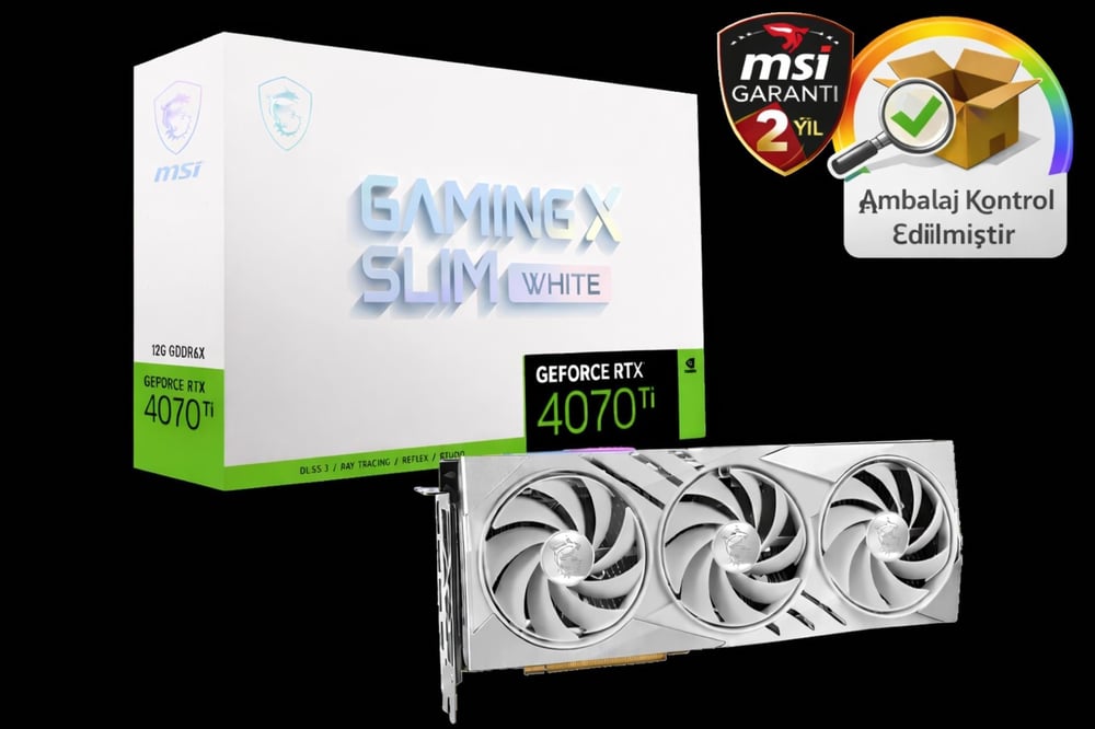 MSI GEFORCE RTX 4070 TI GAMING X SLIM W 12G WHITE GDDR6X 192B Gaming Ekran Kartı