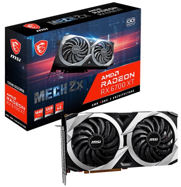 MSI RX 6700 XT Mech 2X 12G OC 192 Bit GDDR6 12 GB Ekran Kartı
