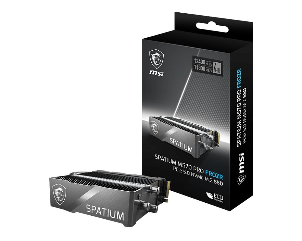 Msı Ssd Spatıum M570 Pro Pcıe 5.0 Nvme M.2 2tb Frozr R:12400 W:11