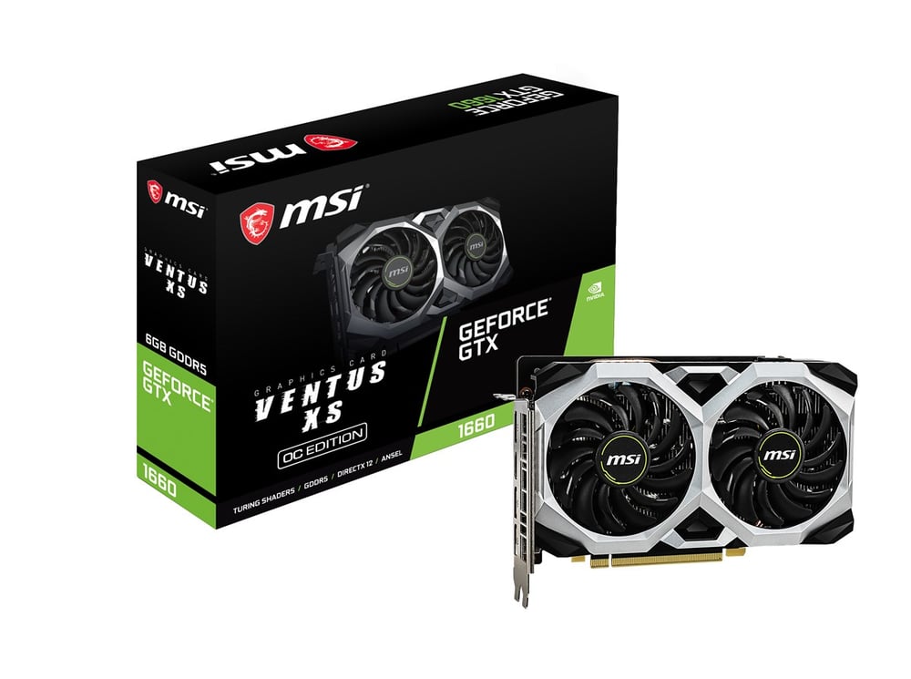 MSI VGA GEFORCE GTX 1660 VENTUS XS 6G OC GTX1660 6GB GDDR5 192B DX12 PCIE 3.0 X16 (1XHDMI 3XDP)