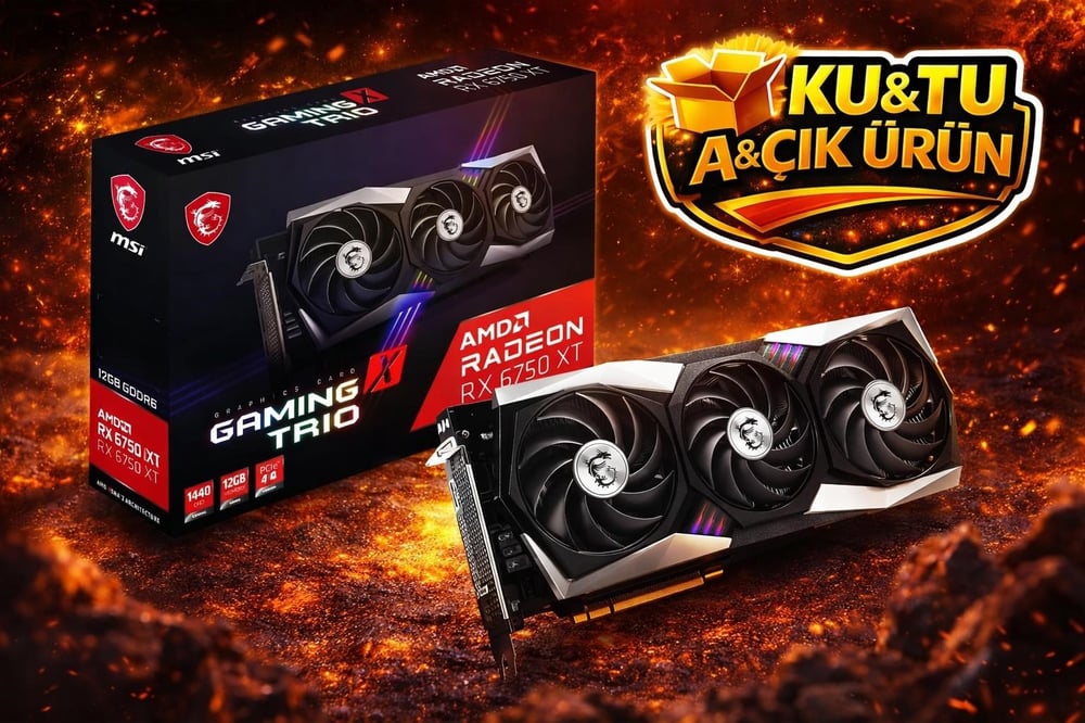 MSI VGA RADEON RX 6750 XT GAMING X TRIO 12G RX6750XT 12GB GDDR6 192B Gaming (Oyuncu) Ekran Kartı
