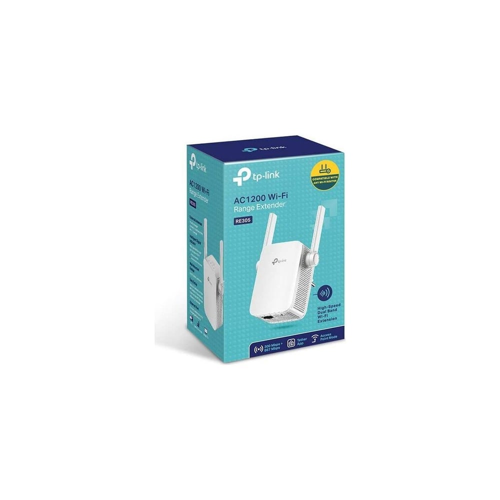 TP-Link RE305 | Wi-Fi 5 Menzil Genişletici | AC1200 Mbps | 2 Harici Anten | 1 Ethernet Port | Access Point Modu | EasyMesh | Dual Band | Tüm Modem ve Router Modelleri ile Uyumludur