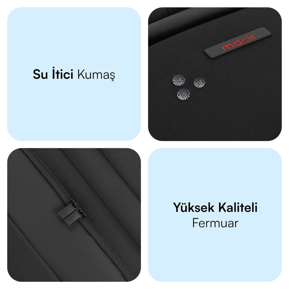 MACK MCC-807 18 Business X Notebook Sırt Çantası Siyah