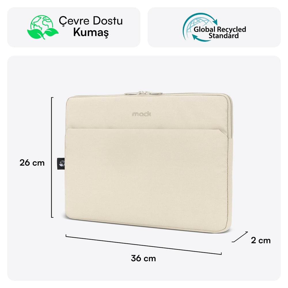 MACK MCE-1505 14.1 NOVA Eco Notebook Sleeve Latte
