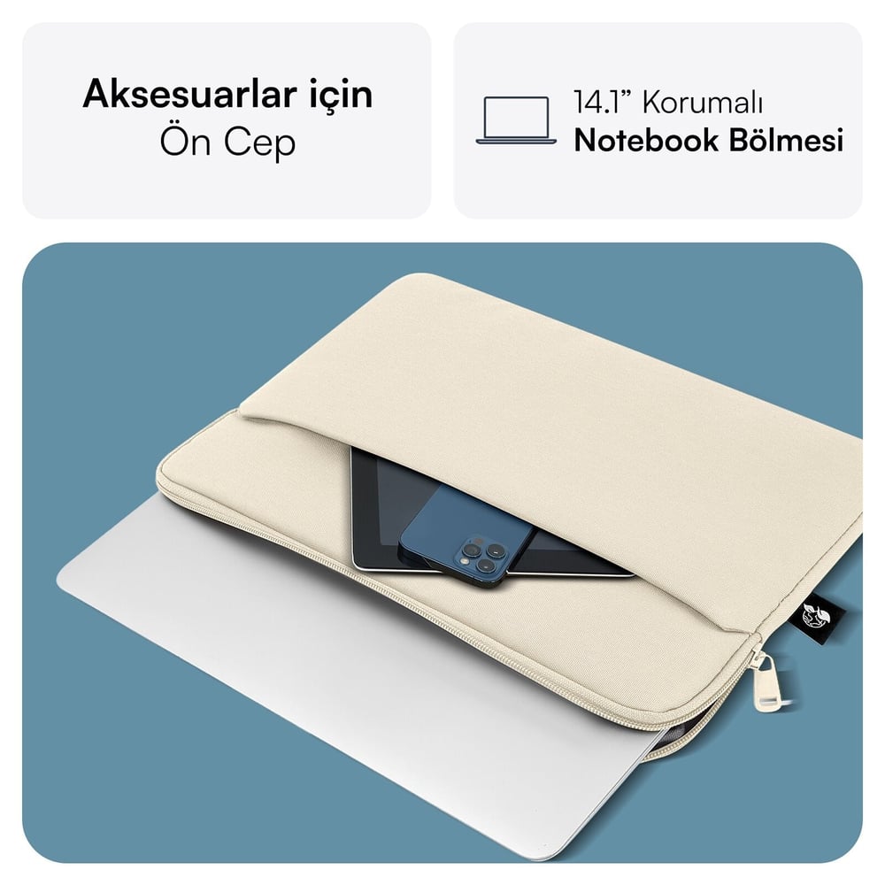 MACK MCE-1505 14.1 NOVA Eco Notebook Sleeve Latte