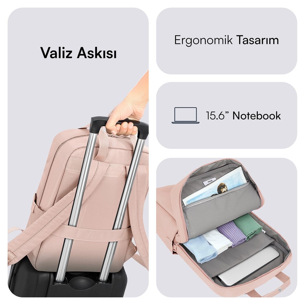 MACK MCE-1526 15.6 NOVA Eco Notebook Sırt Çantası Lila