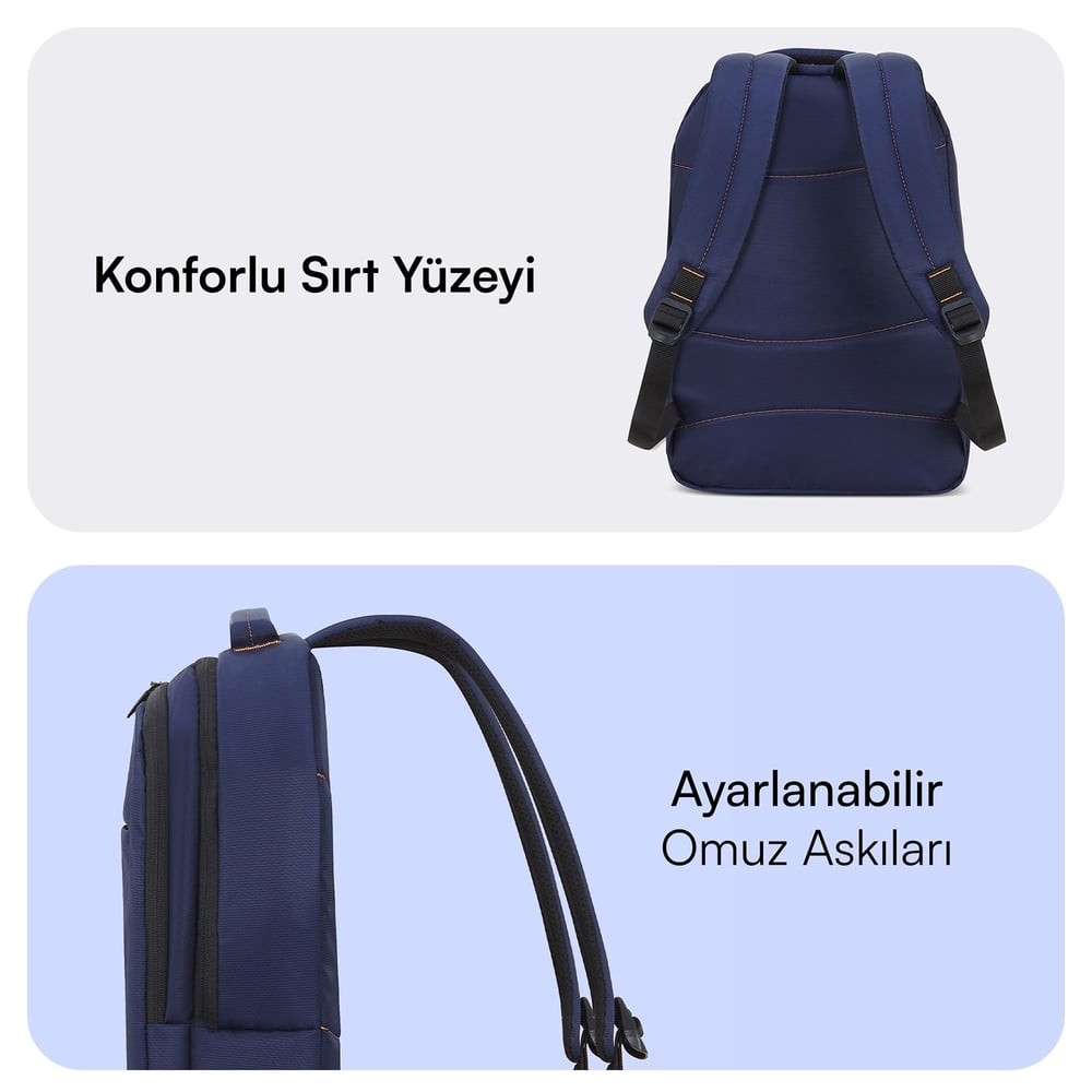 MACK MCC-006BL 15.6 OFFICE Notebook Sırt Çantası Lacivert