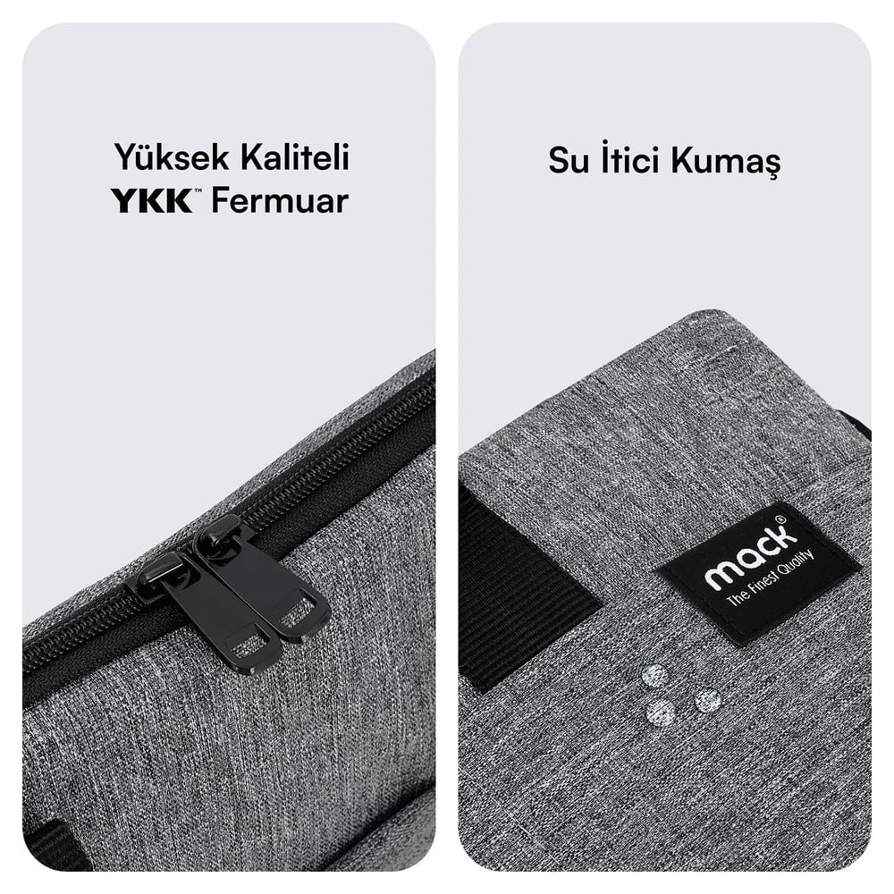 MACK MCC-702 14.1 City Fit Eco Notebook Çantası Gri