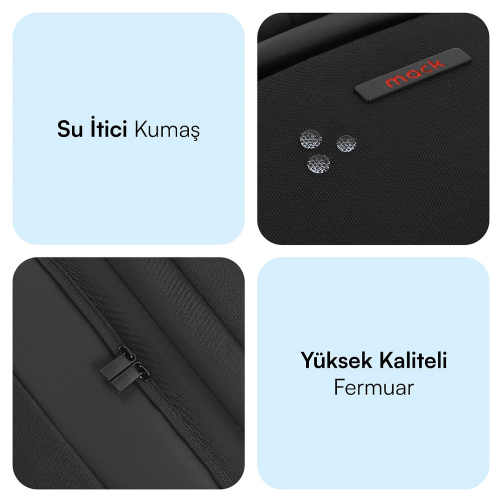 MACK MCC-807 18 Business X Notebook Sırt Çantası Siyah