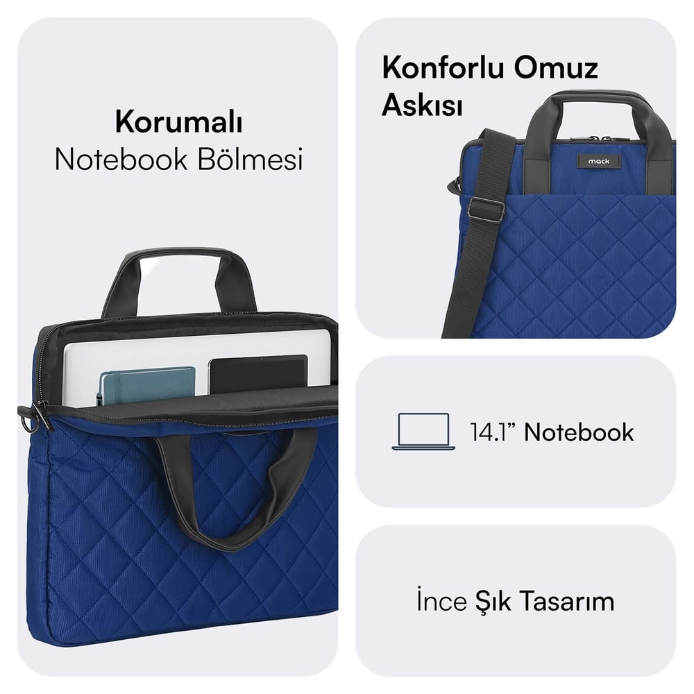 MACK MCC-903 14.1 iksy Notebook Çantası Lacivert