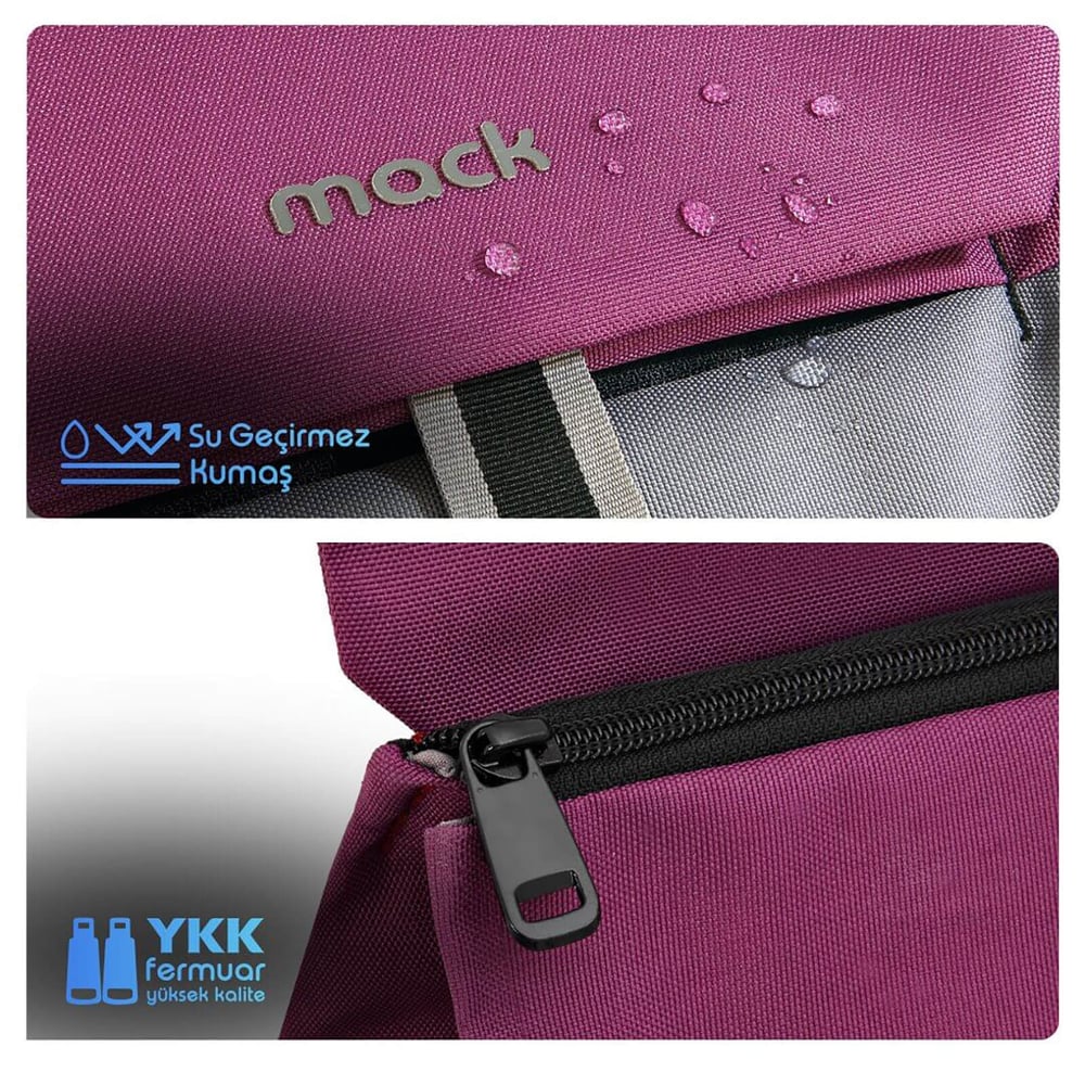 MACK MCE-1303 14.1 ZEN Eco Günlük Sırt Çantası Bordo Gri
