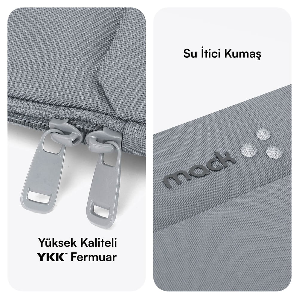 MACK MCE-1502 14.1 NOVA Eco Notebook Sleeve Gri