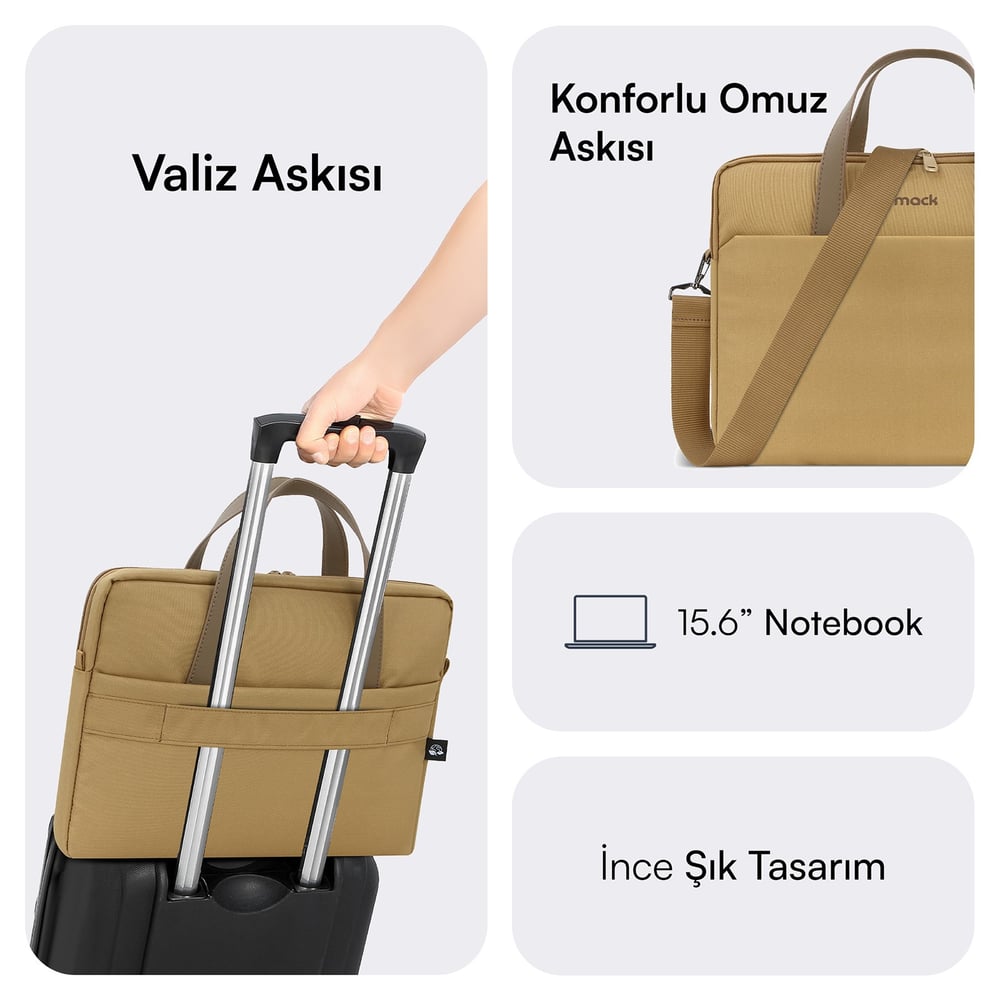 MACK MCE-1513 15.6 NOVA Eco Notebook Çantası Camel