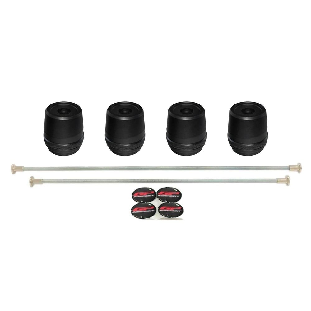 GP KOMPOZİT YAMAHA R25 2015-2024 UYUMLU ÖN VE ARKA AKS KORUMA TAKOZ SETİ SİYAH