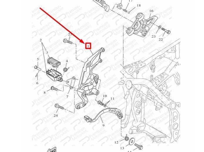 TENERE 700 SAĞ SÜRÜCÜ BASAMAK BRAKETİ (2020)
