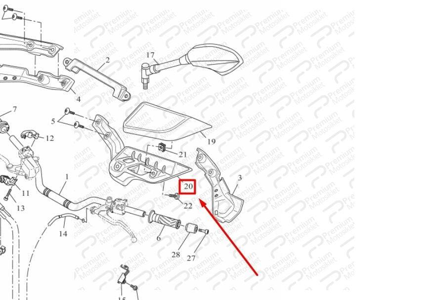 TRACER 7 EL KORUMA İÇ KAPAK SOL (2021)