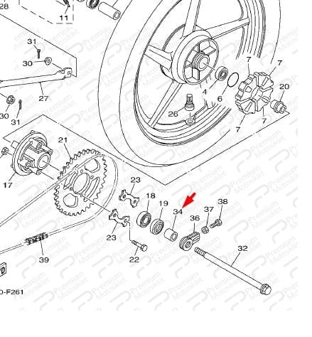 YBR 125 ARKA TEKERLEK MERKEZİ BURCU