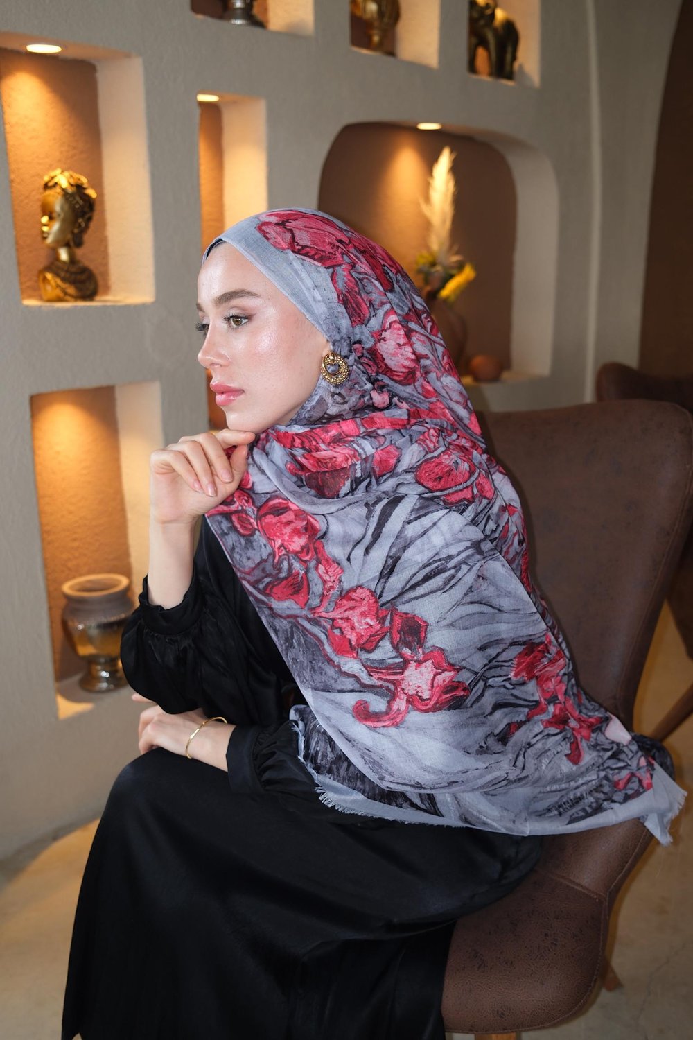 Azalea Pamuk Şal Mürdüm