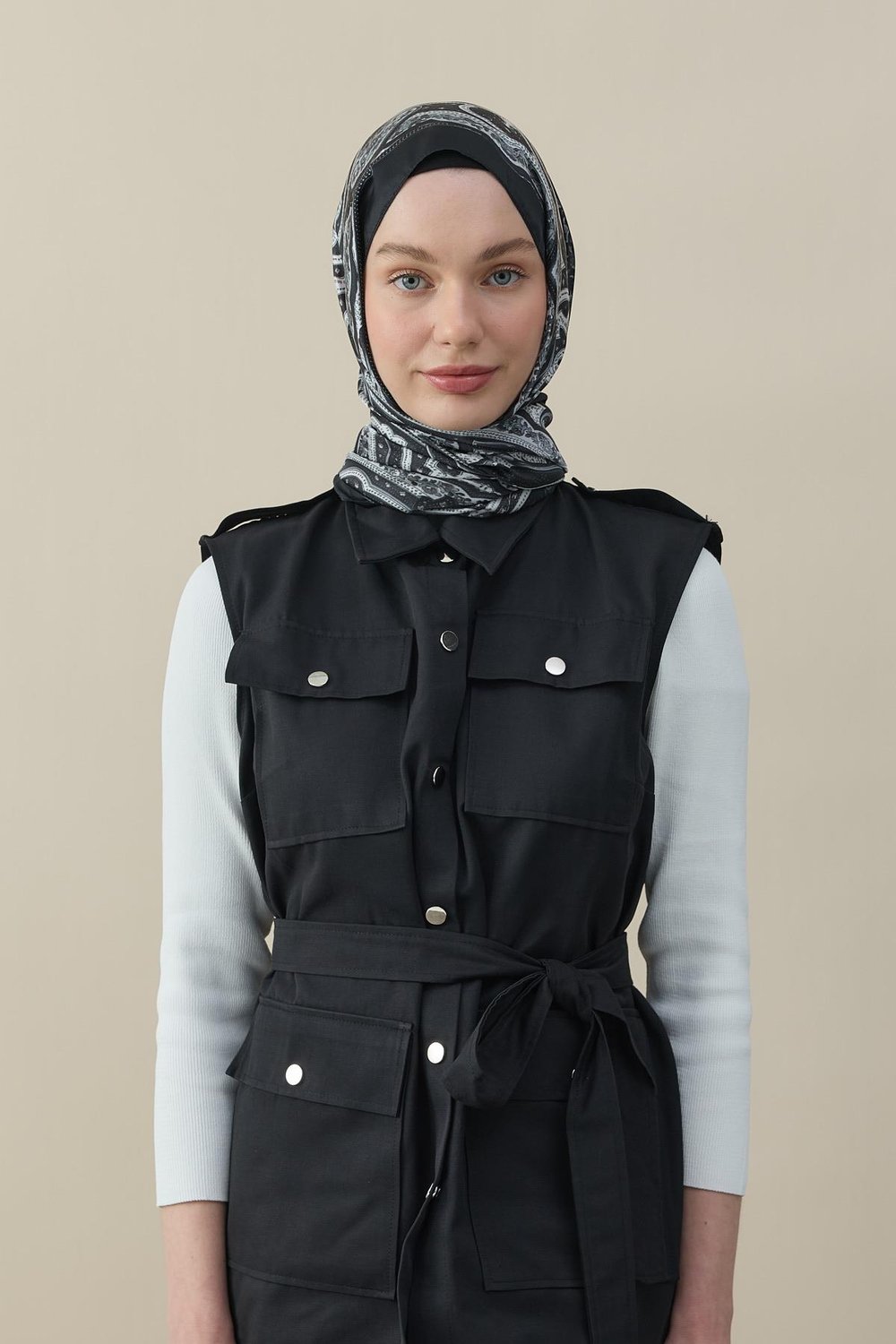 Etro Desen İpek Vual Şal Siyah